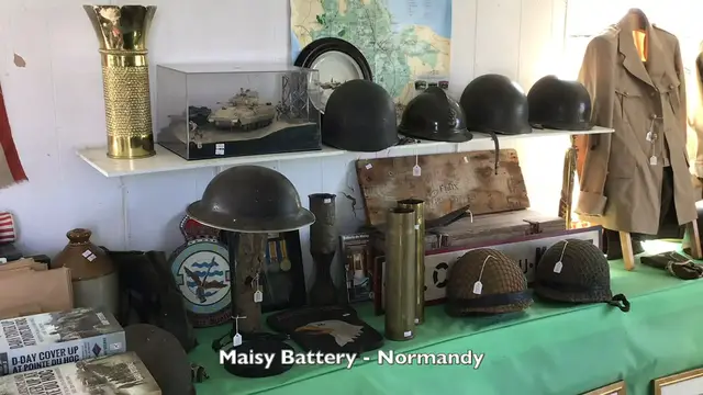 Video thumbnail for Maisy Battery Army Militaria Store in Normandy