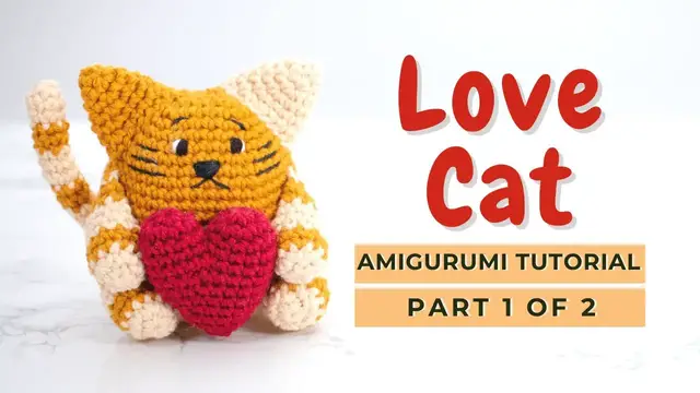 Video thumbnail for How to crochet a Cat | Amigurumi Love Cat tutorial free pattern PART 1
