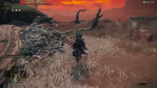 Video thumbnail for Elden Ring Flame of the Redmanes Ash of War Location - Invincible Scarab - Caelid