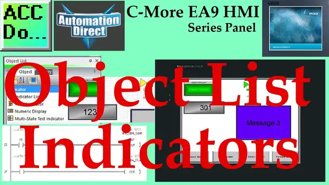 Video thumbnail for C-More EA9 HMI Series Panel Object List Indicators