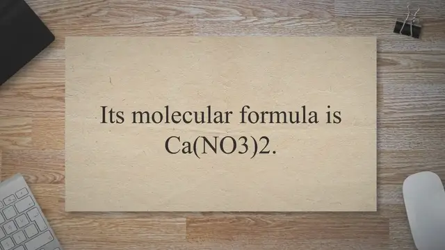 Video thumbnail for Calcium Nitrate, Formula, Molar Mass and Properties