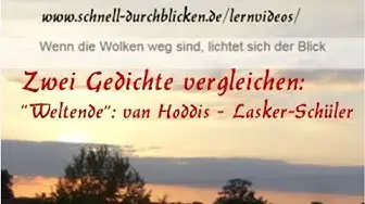 Video thumbnail for Gedichte vergleichen: "Weltende" von van Hoddis und Lasker-Schüler