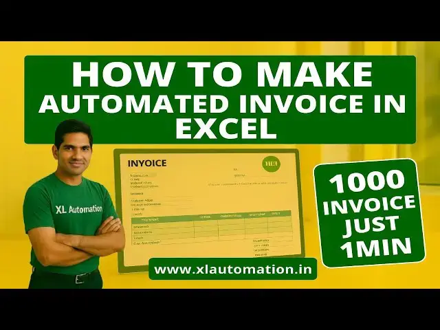 'Video thumbnail for Fully Automatic Invoice in Excel | Create Invoice Bill in Excel | Excel Invoice Generator'