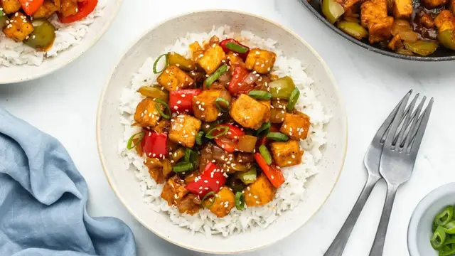 'Video thumbnail for Crispy Kung Pao Tofu Recipe'