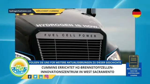 Video thumbnail for [German] Cummins to build H2 fuel cell innovation center in West Sacramento
