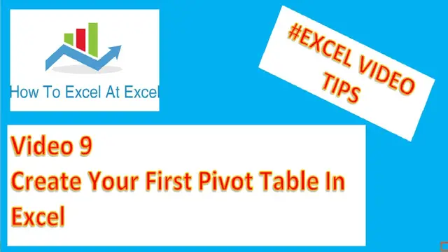Video thumbnail for Excel Tips- Create Your First Pivot Table