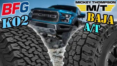 'Video thumbnail for Mickey Thompson Baja Boss AT vs BFG KO2'