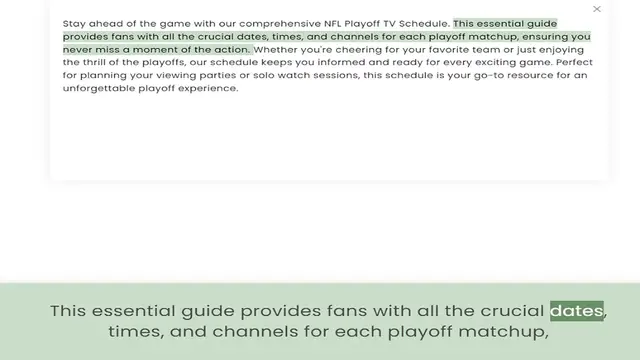Video thumbnail for provides fans with all the crucial dates, times, and channels for each playoff matchup, ensuring you never miss a moment of the action. Whether you're cheering for your favorite team or just enjoying the thrill of the playoffs, our schedu
