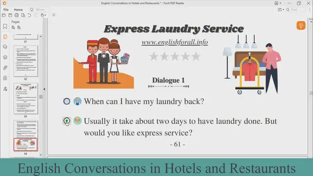 Video thumbnail for English Conversation - Express laundry service