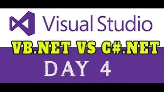 Video thumbnail for VB.NET VS C#.NET STEP BY STEP WITH SAMPLE PROJECTS DAY 4