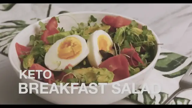 'Video thumbnail for Keto Breakfast Salmon  Salad'