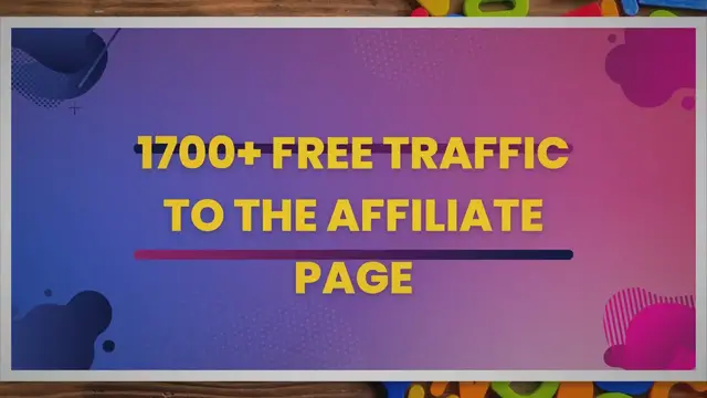 'Video thumbnail for How to get unlimited free traffic to any affiliate link. 1700 + Traffic In One Day.'