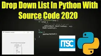 Video thumbnail for Drop Down List In Python With Source Code Free Download 2020 | Python Projects with Source Code