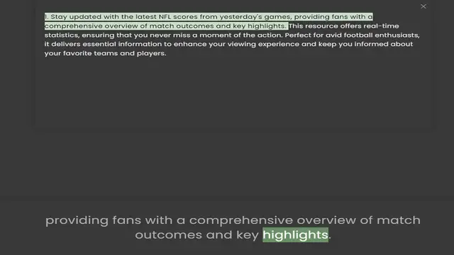 Video thumbnail for comprehensive overview of match outcomes and key highlights. This resource offers real-time statistics, ensuring that you never miss a moment of the action. Perfect for avid football enthusiasts, it delivers essential information to enhan