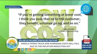 Video thumbnail for Nikola thinks truck and hydrogen costs will fall due to the Inflation Reduction Act