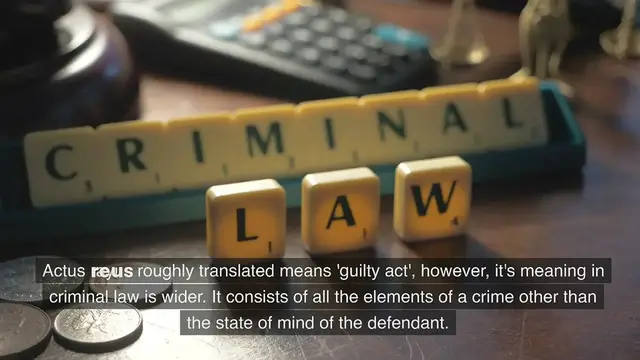 'Video thumbnail for Actus reus Criminal law www.e-lawresources.co.uk'