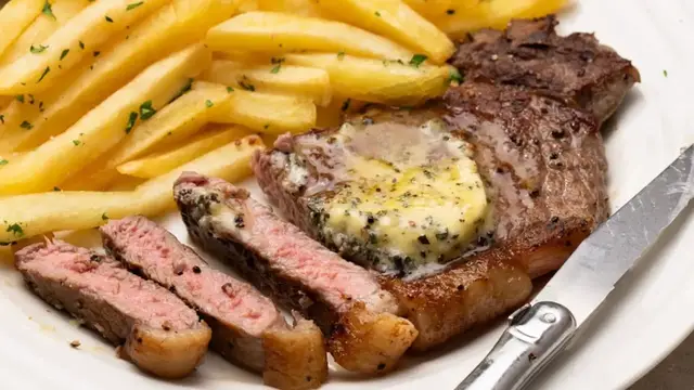 Video thumbnail for French Brasserie-Style Steak Frites With Rosemary Compound Butter Recipe