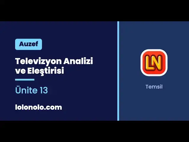 Video thumbnail for Televizyon Analizi ve Eleştirisi Ünite 13 Deneme Sınavı