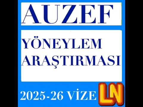 Video thumbnail for Yöneylem Araştırması 2025-2026 Vize Soruları