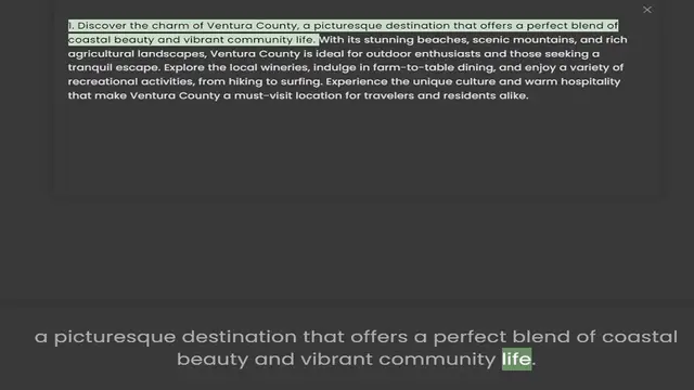 Video thumbnail for coastal beauty and vibrant community life. With its stunning beaches, scenic mountains, and rich agricultural landscapes, Ventura County is ideal for outdoor enthusiasts and those seeking a tranquil escape. Explore the local wineries,