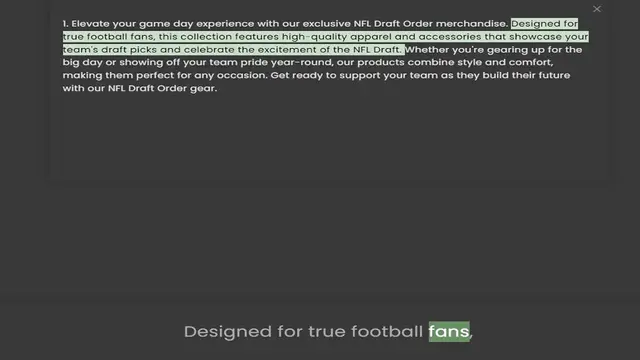 Video thumbnail for true football fans, this collection features high-quality apparel and accessories that showcase your team's draft picks and celebrate the excitement of the NFL Draft. Whether you're gearing up for the big day or showing off your team prid