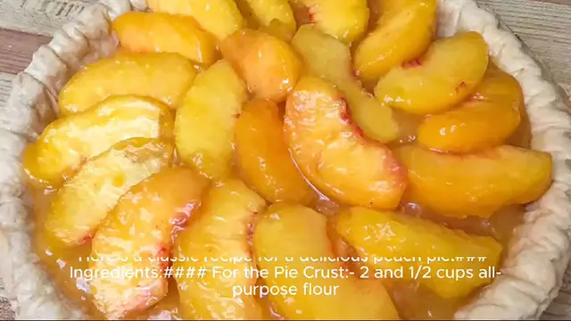 Video thumbnail for peach pie recipe