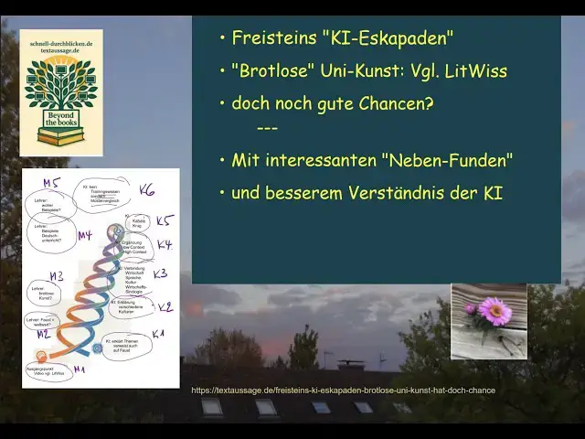 Video thumbnail for Uni-Studium - brotlose Kunst? Freisteins KI-Eskapade findet eine Lösung und noch mehr