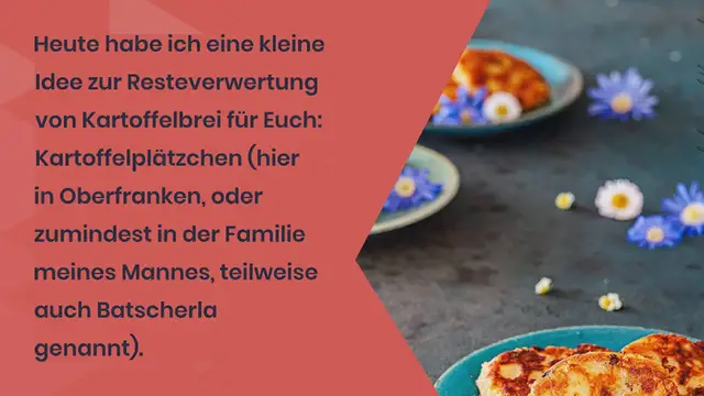 'Video thumbnail for Kartoffelplätzchen {resteverwertung für kartoffelbrei}'