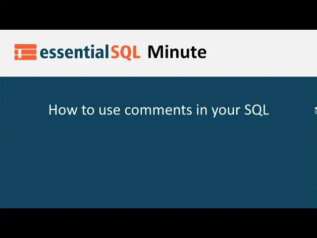Video thumbnail for SQL Comments | Essential SQL