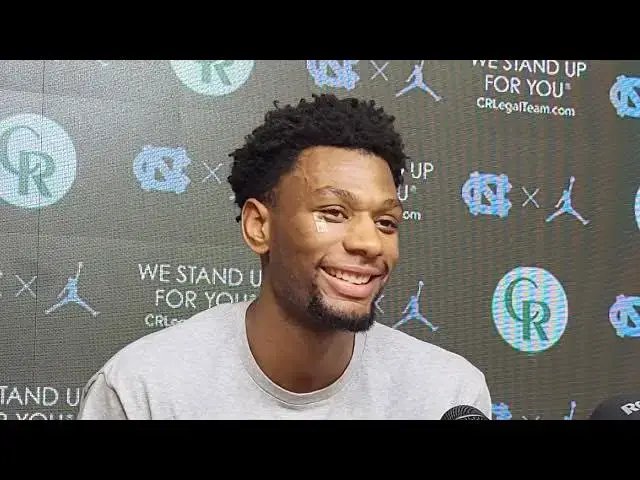 'Video thumbnail for #UNC center Jalen Washington press conference ahead of four games in Hawai'i'