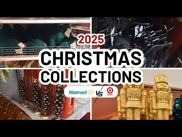 'Video thumbnail for 🎄 CHRISTMAS COLLECTIONS 2025 - Part 1: Target vs Walmart Christmas Decor!🎁'