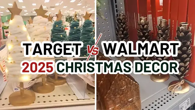 'Video thumbnail for 🎄 CHRISTMAS COLLECTIONS 2025 - Part 1: Target vs Walmart Christmas Decor!🎁'