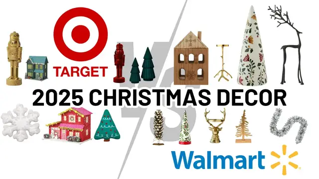 'Video thumbnail for 🎄 CHRISTMAS COLLECTIONS 2025 - Part 1: Target vs Walmart Christmas Decor!🎁'