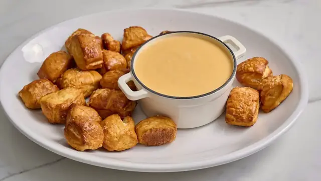 'Video thumbnail for These Soft Pretzel Bites And Beer Cheese Are A Party-Worthy Snack'