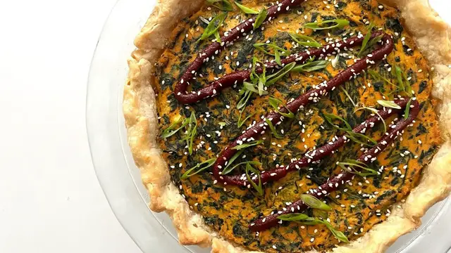 'Video thumbnail for Sigeumchi Namul-Inspired Vegan Quiche Recipe'