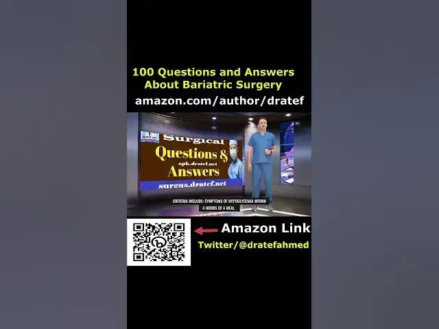 Video thumbnail for 100 questions and answers about bariatric surgery book by dratef ahmed #shorts 5 #surgery #bariatric