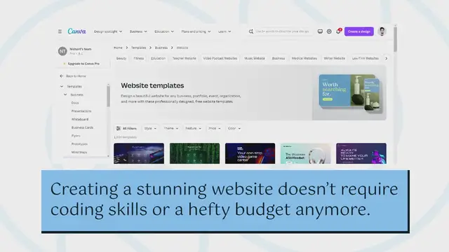 Video thumbnail for How to Create and Launch a Website for Free Using Canva