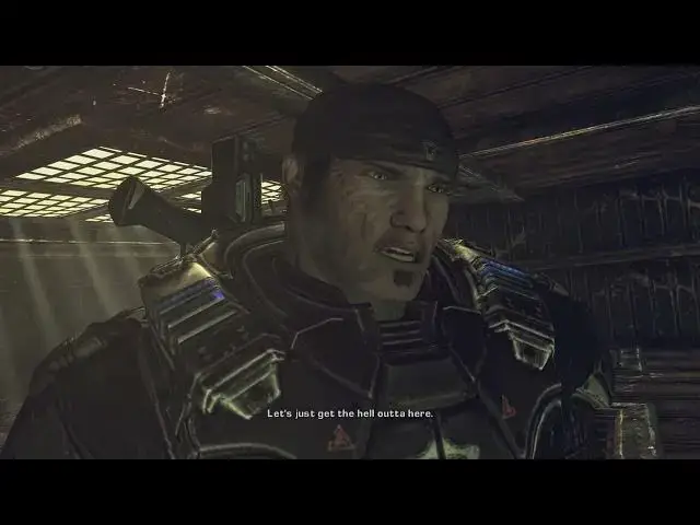 'Video thumbnail for Gears of War 2 - Act 2 2-5 Captivity: Marcus "Nooo!" Tai Death Beast Barge Cutscene Locusts Gameplay'