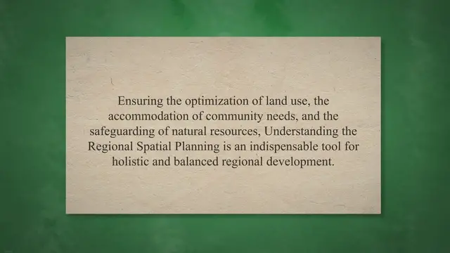 Video thumbnail for Understanding the Regional Spatial Planning