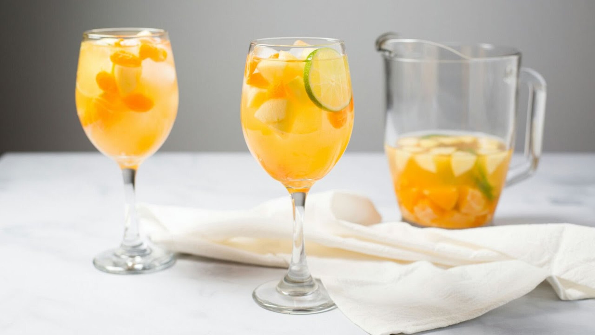 Video thumbnail for Citrusy White Wine Sangria Recipe