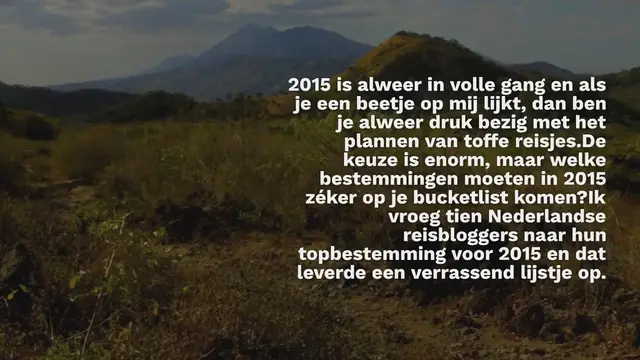 Video thumbnail for DÉ REISBESTEMMINGEN VAN 2015 VOLGENS REISBLOGGERS