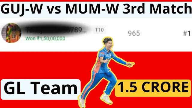 Video thumbnail for GUJ-W vs MUM-W Dream11 Prediction GUJ W vs MUM W Dream11 Team GUJW vs MUMW Playing 11 Players Stats