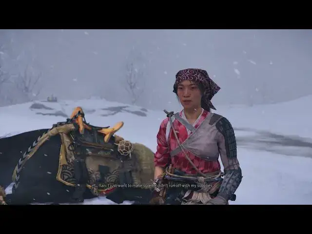 'Video thumbnail for Ghost of Yotei - Teshio Ridge: Ran Joins Atsu's Camp | Secrets of The Heart Job | Buy Scalding Spear'