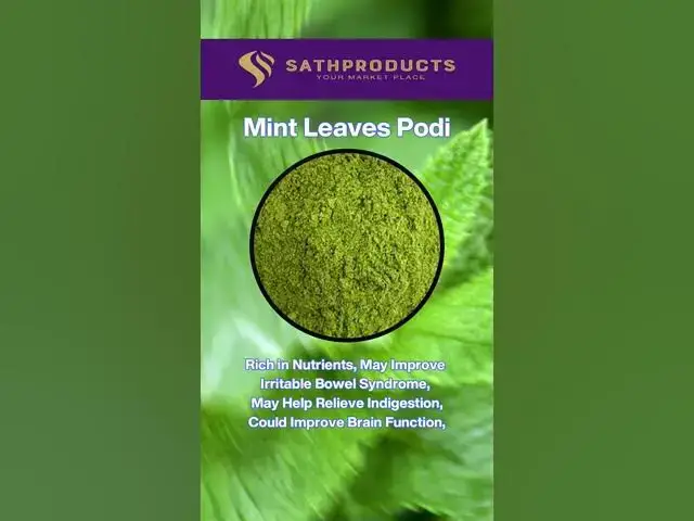 'Video thumbnail for Health benefits of Mint leaves Podi'
