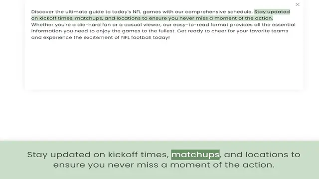 Video thumbnail for on kickoff times, matchups, and locations to ensure you never miss a moment of the action. Whether you're a die-hard fan or a casual viewer, our easy-to-read format provides all the essential information you need to enjoy the games to the
