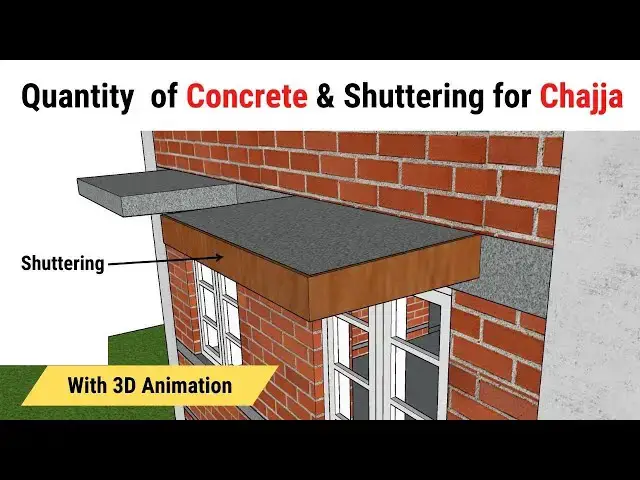 Video thumbnail for Quantity of concrete & shuttering quantity for Chajja | Estimation of Chajja | Civil Tutor