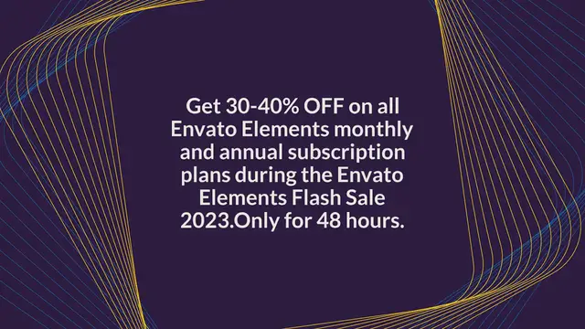 Video thumbnail for Envato Elements Flash Sale 2023 – Up To 40% OFF