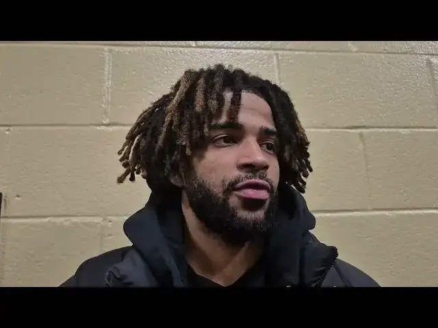 'Video thumbnail for #UNC guard RJ Davis after the Tar Heels' loss at Wake Forest'