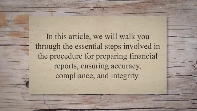 Video thumbnail for Procedure for Preparing Financial Reports