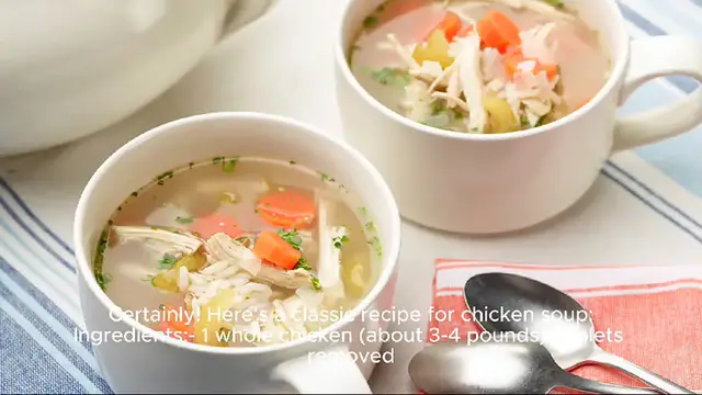 Video thumbnail for chicken soup recipe